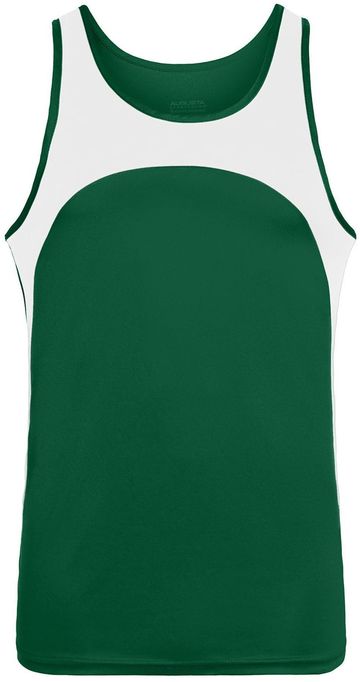 Augusta Youth Wicking Polyester Sleeveless Jersey with Contrast Inserts